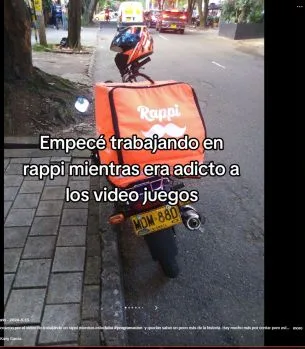 Moto de reparto de Rappi